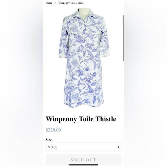 Winpenny Toile Thistle Dress - Picture 5 of 8